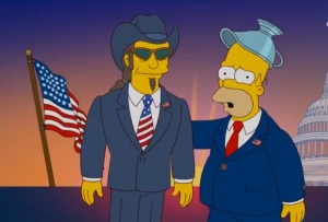 Homer Simpson se convierte en un telepredicador político capaz de nominar al candidato republicano en directo